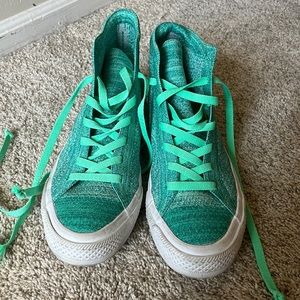 Converse Fly Knit Turquoise High-Top Sneakers
